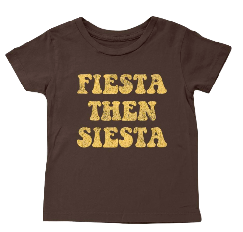 Fiesta then siesta kids tee