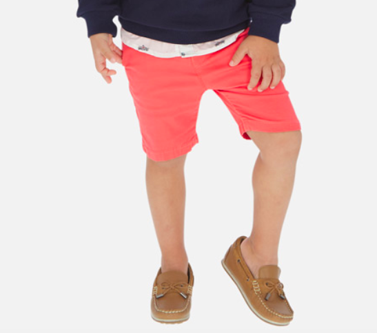 Mayoral - Boys 5-Pocket Basic Twill Shorts in Coral
