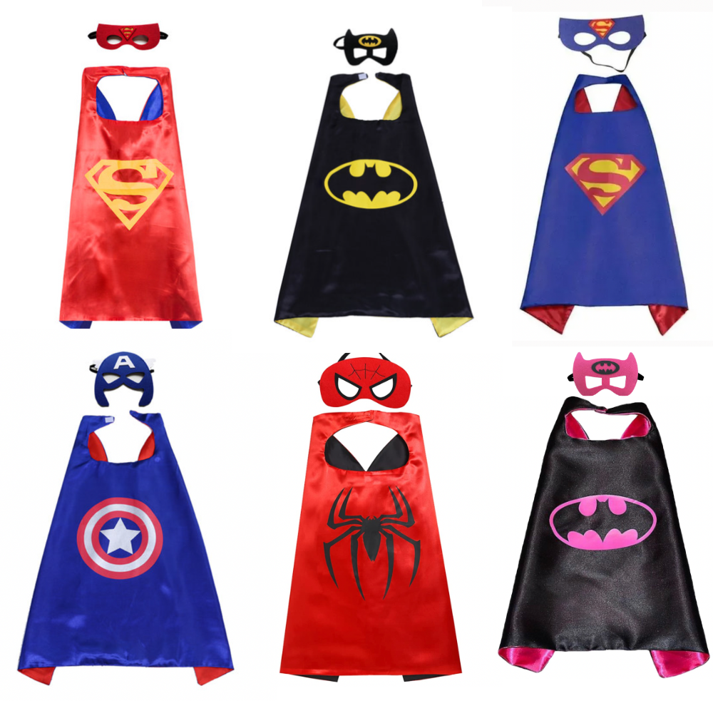 Super Hero Cape/Mask Set - multiple options available
