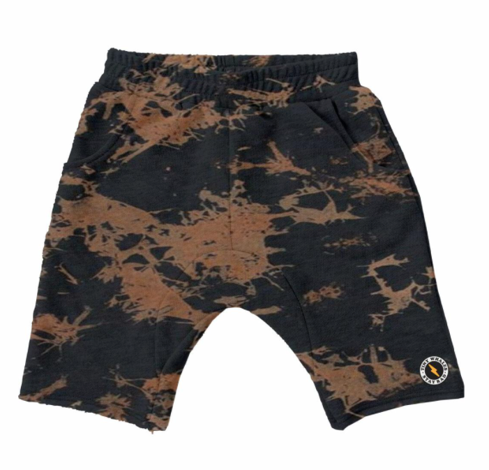 Tiny Whales - Canyon Shorts in Black Bleach
