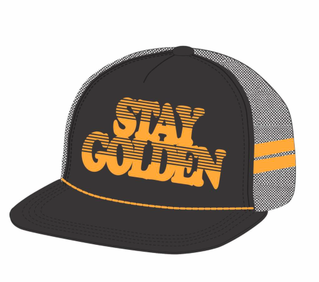 Tiny Whales Stay Golden trucker hat