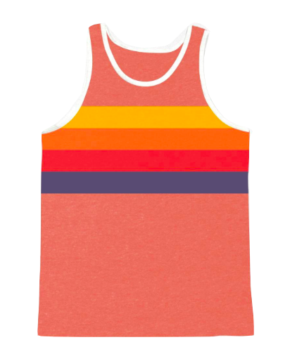 Tiny Whales - Tonal Stripes Tank in Tri-Red