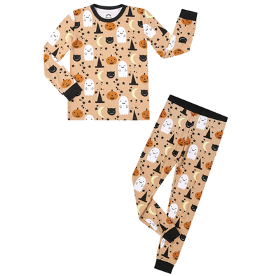 kids halloween pajamas with ghosts