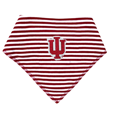 Indiana University Striped Baby Bandana Bib in Crimson