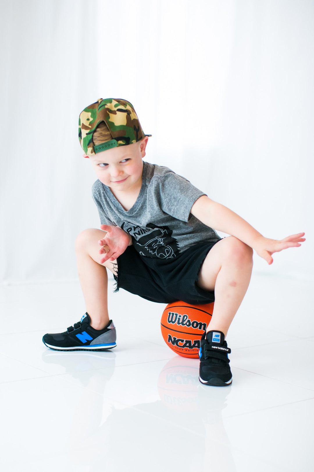 Baby and Children's Camo SnapBack Hat in Green