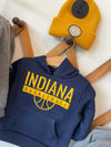 Indiana Basketball Hooded Sweatshirt in Navy and Gold