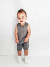 Little Bipsy - Shorty Romper in Charcoal (6-9mo and 9-12mo)