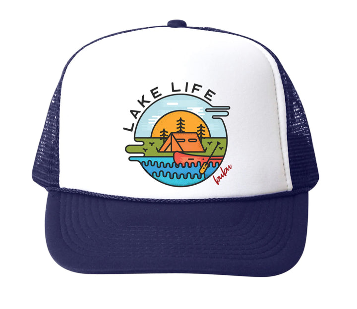 Bubu - Baby/Toddler/Kids Trucker Hats - Lake Life in Navy